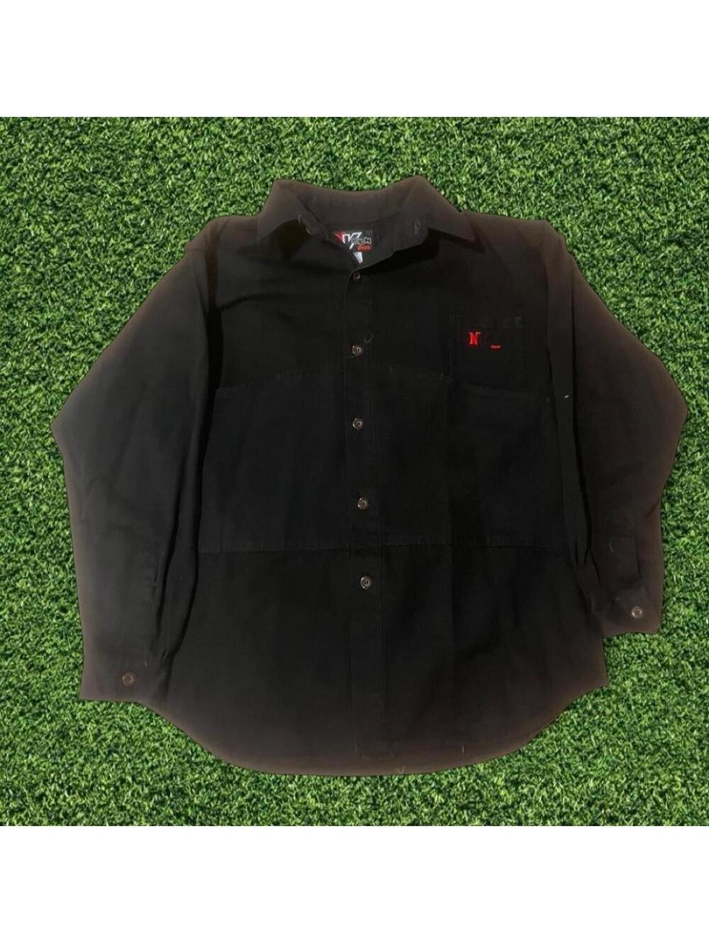 Black Vintage 90s iNVision Gear Button-Up Shirt — Size M (32)